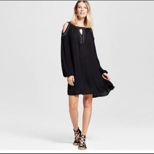 NEW Boho Cold Shoulder Dress Knox Rose Black
